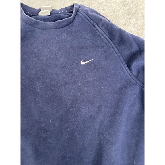 Vintage Y2K Nike Sportswear Pullover Sweatshirt Men's Medium Blue - Picture 3 of 8
